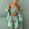 Woman cotton shorts suit Jamaica