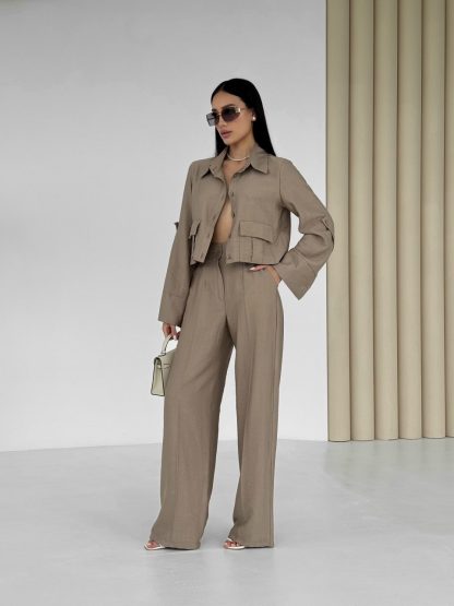 Linen suit with pants