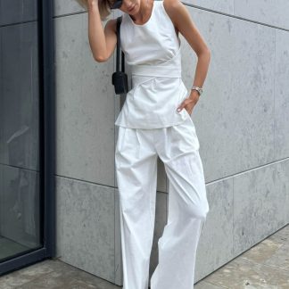 Woman linen pantsuit Maki2